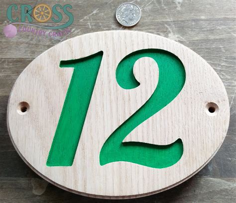 painted wooden house numbers